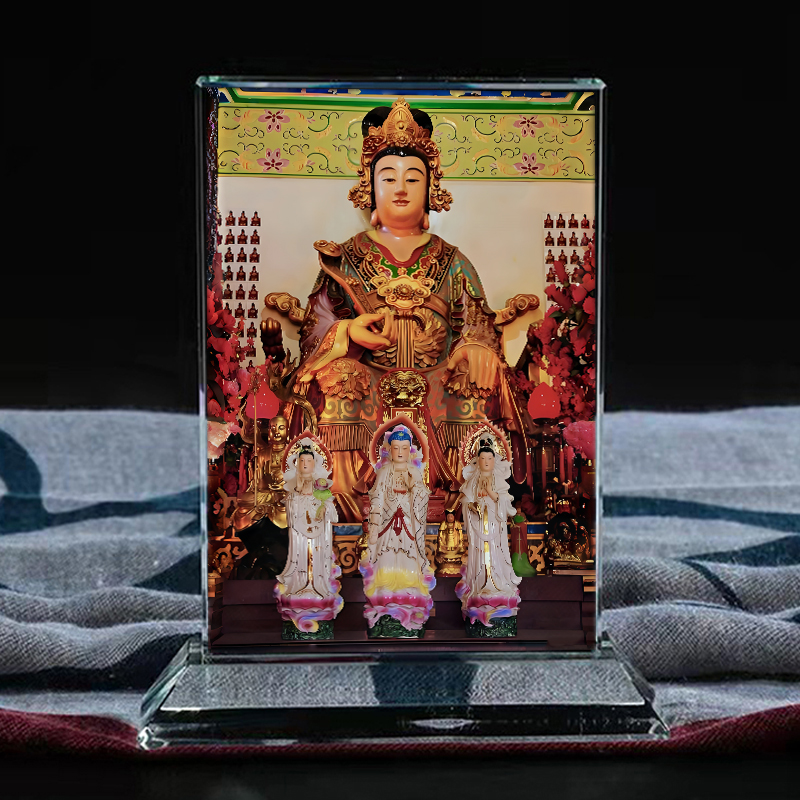 黎山老母骊山女娲娘娘水晶摆件