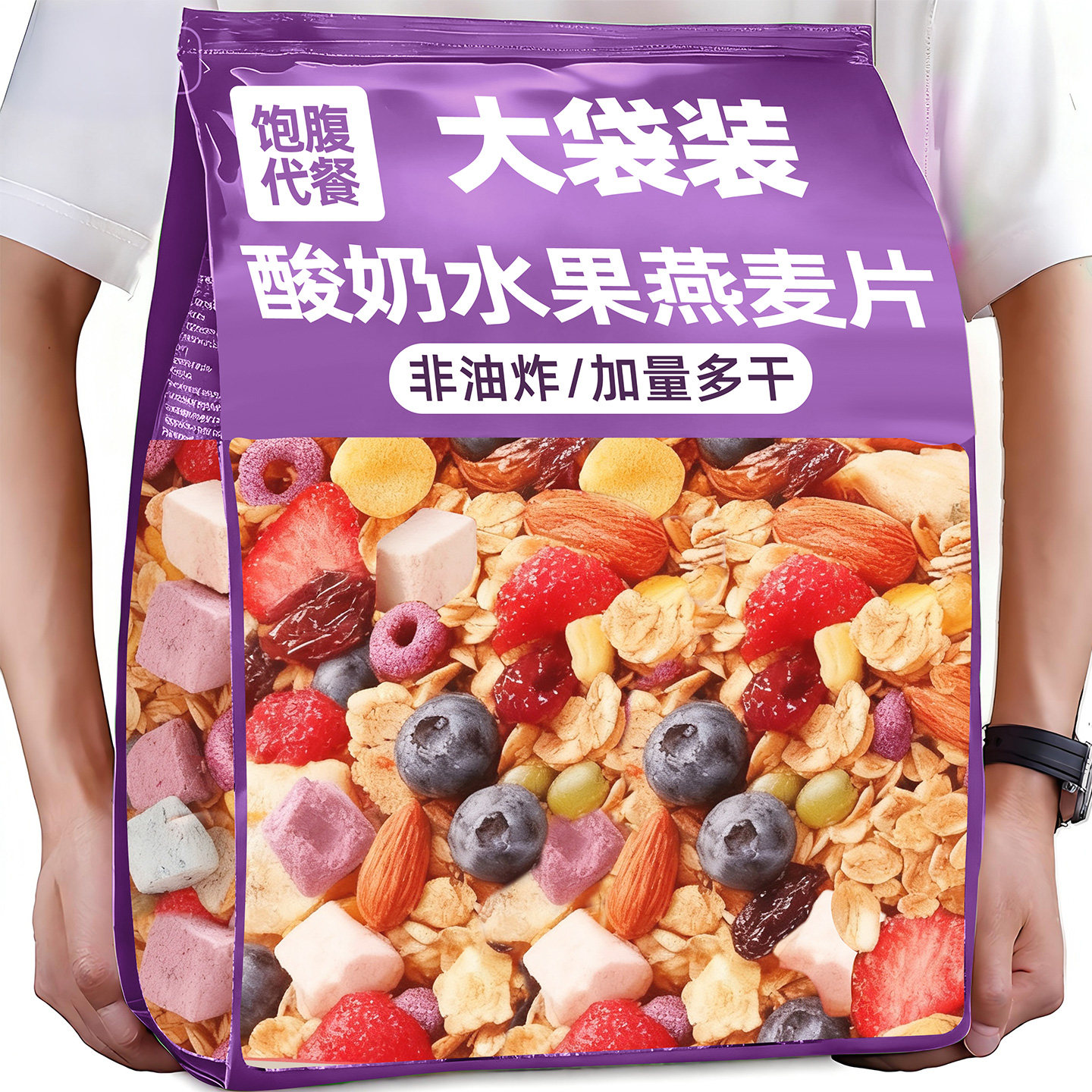 水果燕麦片营养早餐即食冲饮拌酸奶烘焙坚果无减糖肥脂官方旗舰店