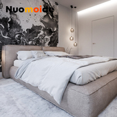 诺曼邸精品高定设计师家具Umo Bed北欧轻奢现代软包床