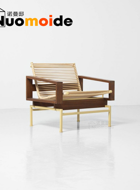 荷兰经典创意设计实木Miami lounge chair现代别墅豪宅休闲扶手椅