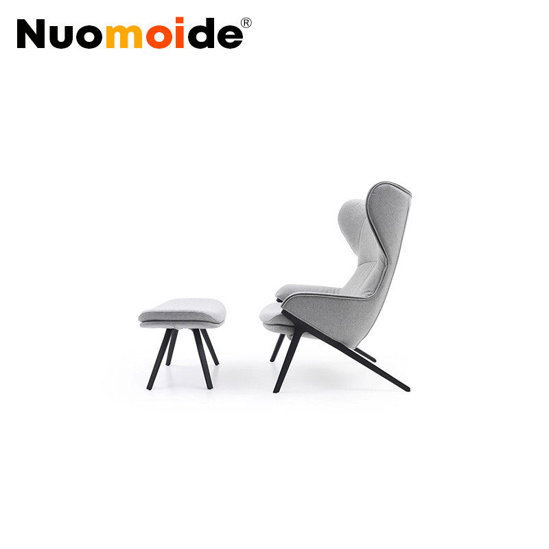 诺曼邸创意设计师家具 P22 chair and ottoman/进口羊绒布沙发椅
