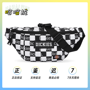 正品 迪克Dickies满印logo黑白棋盘腰包胸包斜跨包182U90LBB20WH03