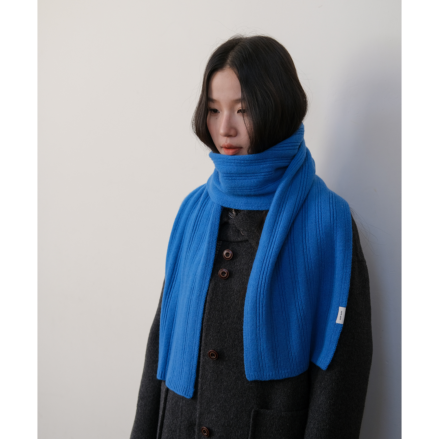 高克重100%澳洲绵羊毛针织围巾女