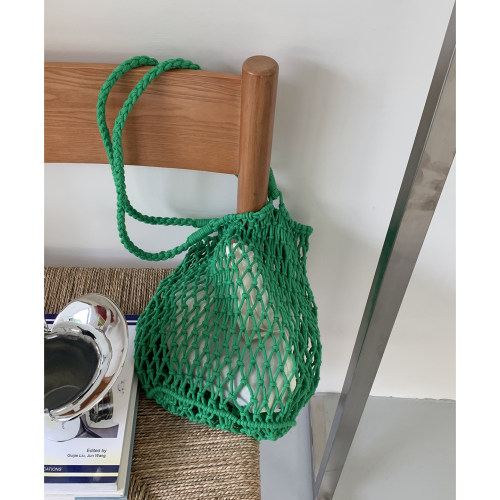 棉绳编织包包女法式慵懒单肩包