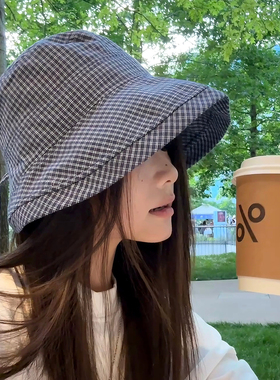 赵露思同款防晒渔夫帽遮阳盆帽女