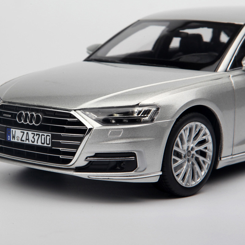 收藏车模新奥迪a8l norev原厂1:18 audi a8 仿真合金汽车模型摆件