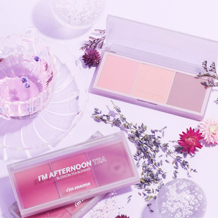 immeme下午茶三色腮红盘高光一体盘膨胀色奶茶腮红女山茶色水果盘