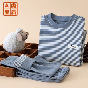 儿童德绒家居服套装秋冬新款男女童秋衣裤中大童保暖长袖内衣内搭