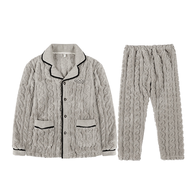 CDMP男士加绒加厚睡衣冬季