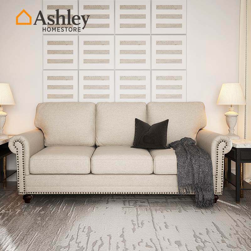 Ashley爱室丽美式布艺沙发轻奢复古田园风现代简约小户型组合