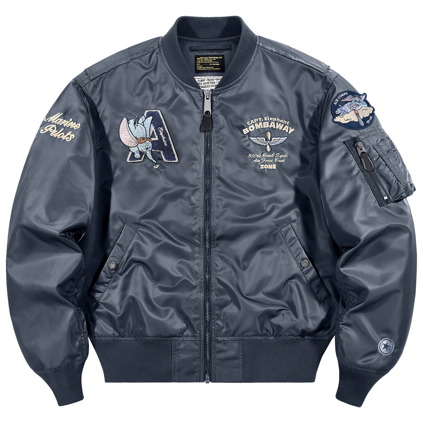 VIP潮牌美式飞行员夹克男女春秋新款宽松复古刺绣棒球服情侣外套