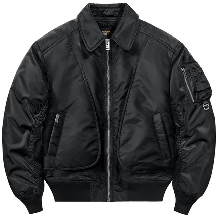 VIP翻领棉衣男冬季加厚飞行夹克宽松美式高街设计感工装棉服外套