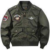 VIP美式 潮流刺绣棒球服 外套刺绣大码 复古飞行员夹克男士 纯棉工装