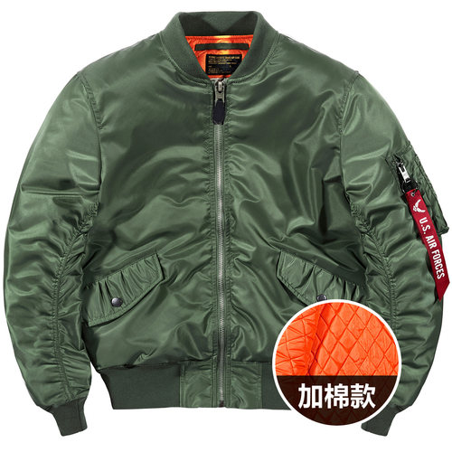 纯色ma1飞行员夹克棉衣外套