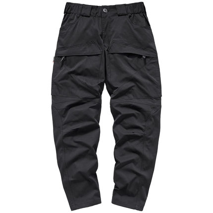 VIP黑色工装裤男士直筒宽松户外休闲运动裤速干机能冲锋裤子潮牌