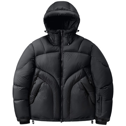 VIP设计感极寒羽绒服男2025冬季加厚连帽情侣解构面包服保暖外套