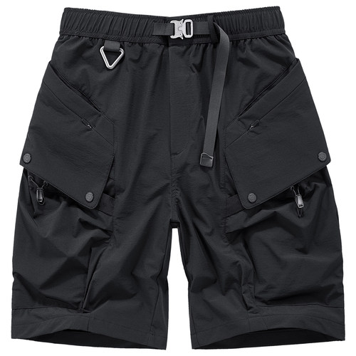 金属扣设计感多口袋机能工装短裤