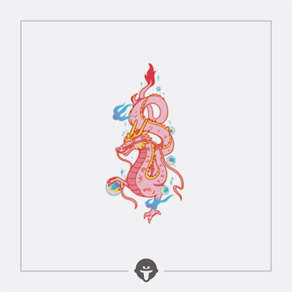 再变纹身贴可爱龙防水持久ins女