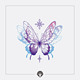 再变 紫蓝蝶彩色防水纹身贴女3D立体蝴蝶演唱会纹身贴原创高级感