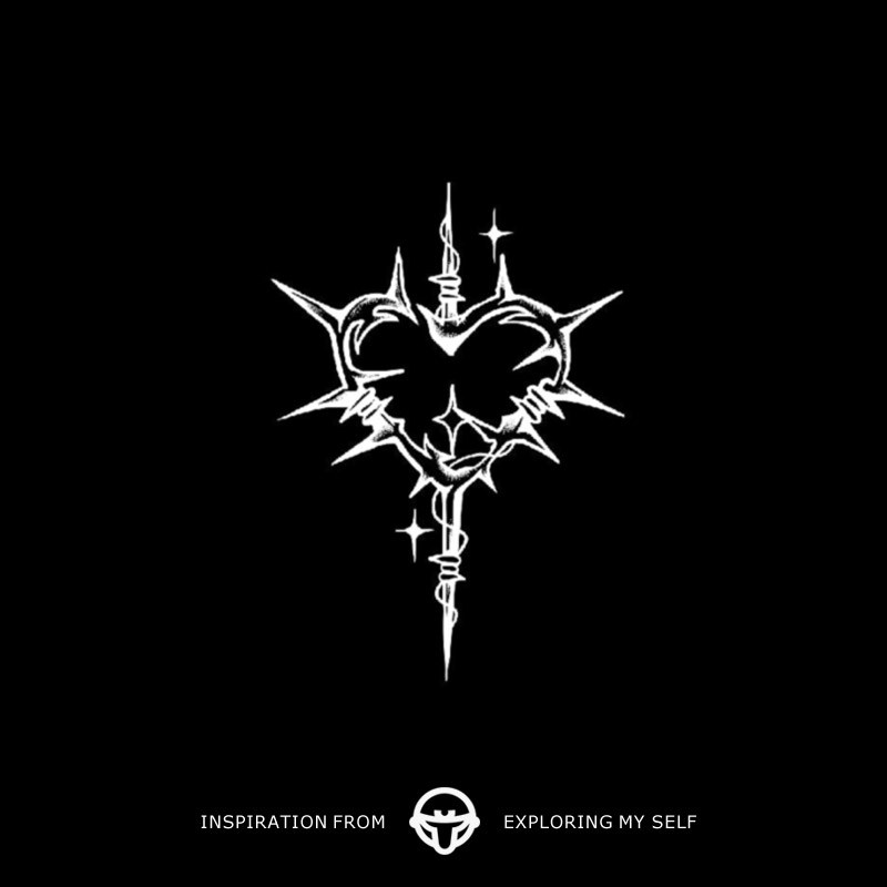 再变草本纹身贴荆棘心高端锁骨