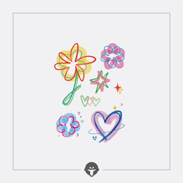 再变纹身贴花影防水多巴胺涂鸦