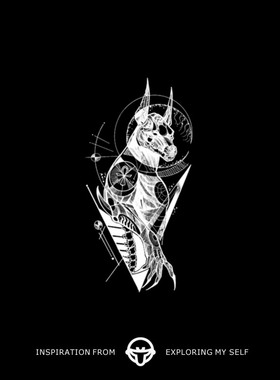 再变 阿努比斯草本花臂保持久防水持久果汁纹身贴男手臂腿酷帅女