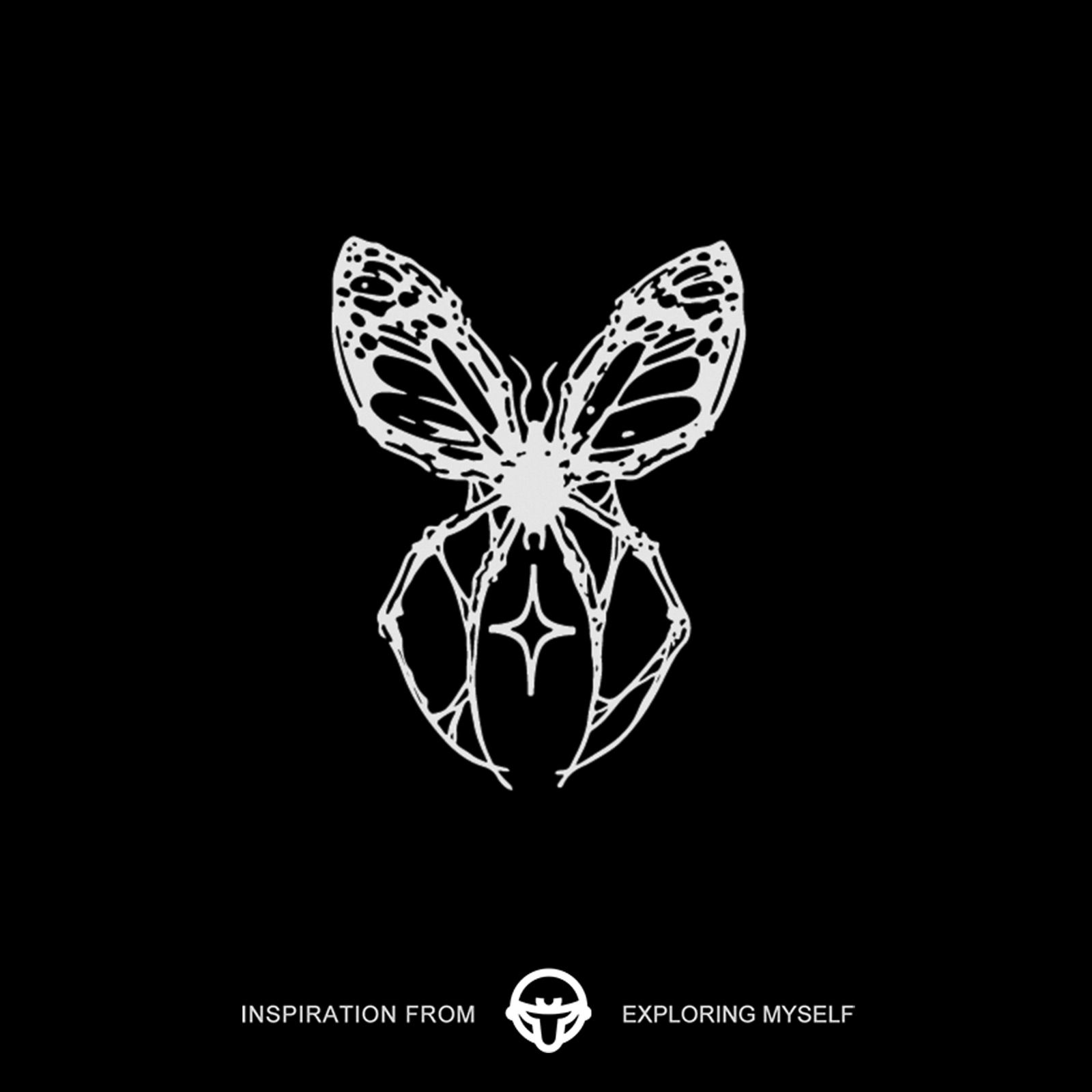 再变蜘蛛蝶草本纹身贴