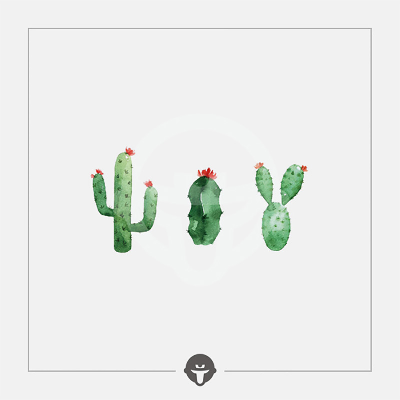 再变纹身贴别摸我仙人掌防水女