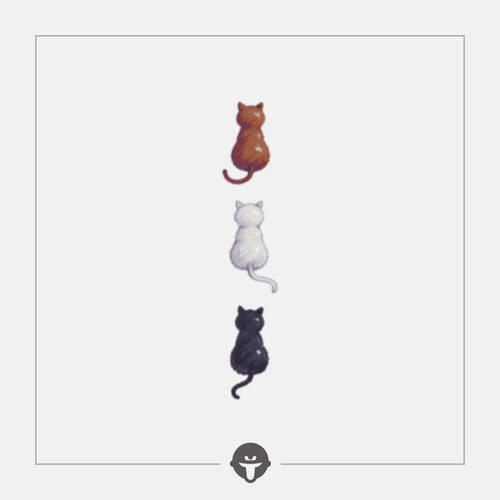 再变 三色猫纹身贴彩色纸少女感小猫咪可爱卡通防水防汗锁骨手臂
