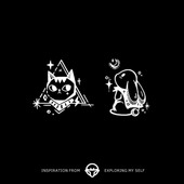 再变 萌主二潮酷blackwork草本防水持久纹身贴个性 可爱动物女小图