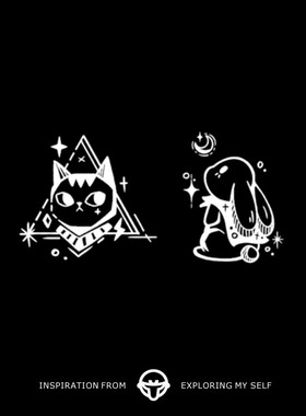 再变 萌主二潮酷blackwork草本防水持久纹身贴个性可爱动物女小图