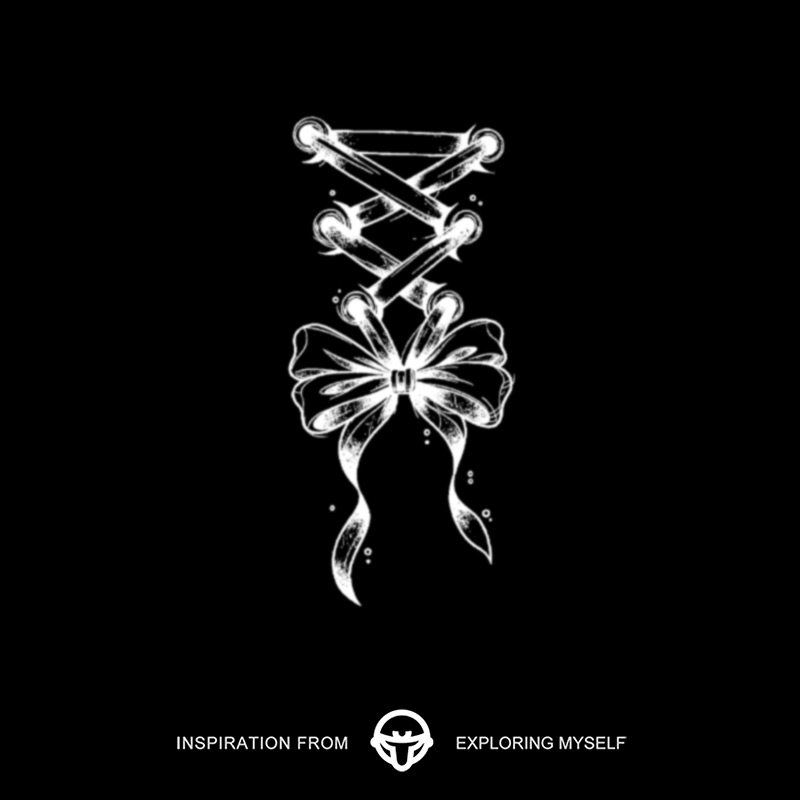 再变 芭蕾结草本纹身贴蝴蝶结性感高级感腹部大腿手臂女防水持久