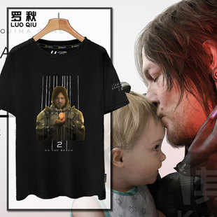 死亡搁浅2游戏小岛秀夫周边短袖t恤衫男女学生纯棉半袖休闲体恤夏