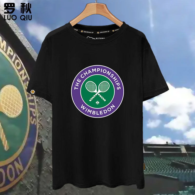 温网法网澳网美网球公开赛教练网球大满贯纪念短袖t恤衫男女半袖