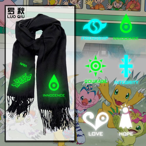 数码宝贝大冒险徽章联名NASA围巾