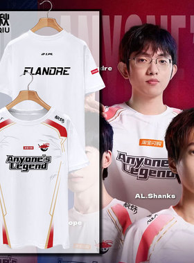 AL战队队服S15总决赛Flandre同款新比赛服速干短袖t恤衫男女半袖