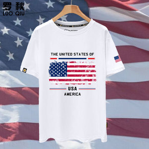 美国USA美利坚合众国足球篮球国家队短袖t恤衫男女纯棉半截袖衣服