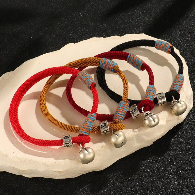 999银柿柿如意红色手工编织情侣手绳手串文艺民族风六字箴言红绳,饰品/流行首饰/时尚饰品新,绳,淘宝优惠券,粉丝福利购,淘宝优惠卷