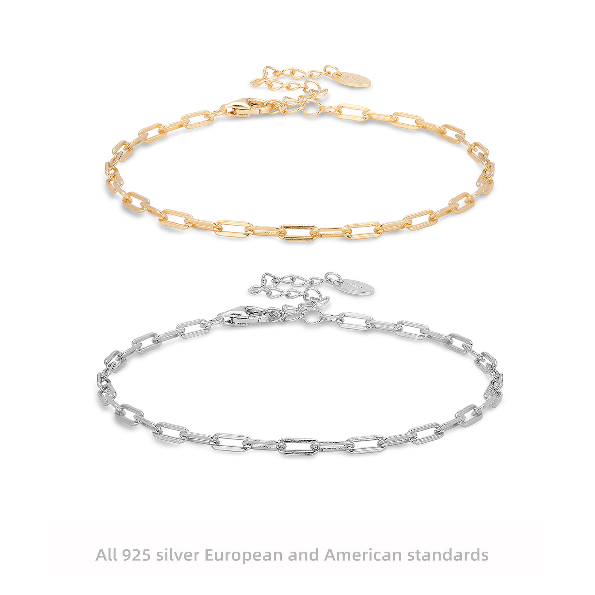 热销s925纯银车花立方链高级感轻奢长十字手链小众古巴式手链