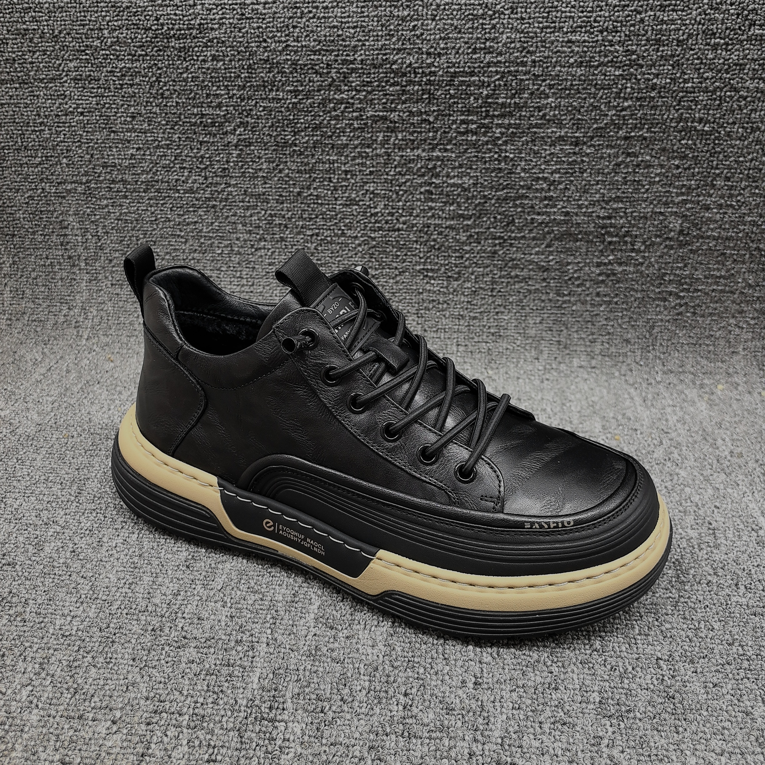 广州鞋头层牛皮加绒加厚冬北男鞋