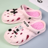 Тапочки в стиле Crocs, униформа врача, крем для рук, нескользящие мюли, пляжная пляжная обувь, коллекция 2022 года, закрытый носок, мягкая подошва