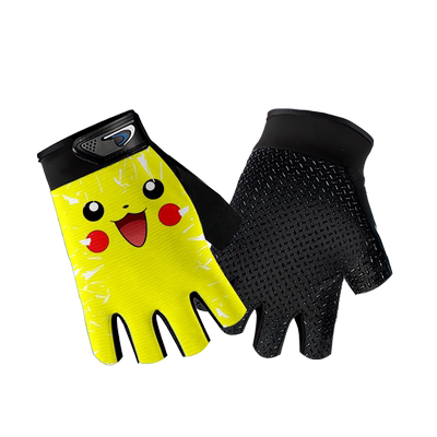 口袋妖怪儿童骑行半截手套防晒