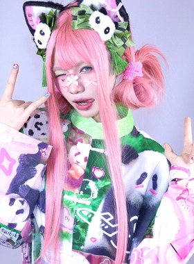 LEERROO蜜糖熊猫 可爱卡通毛绒熊猫发箍头饰头箍动物园发夹发饰