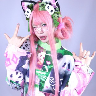 LEERROO蜜糖熊猫 可爱卡通毛绒熊猫发箍头饰头箍动物园发夹发饰