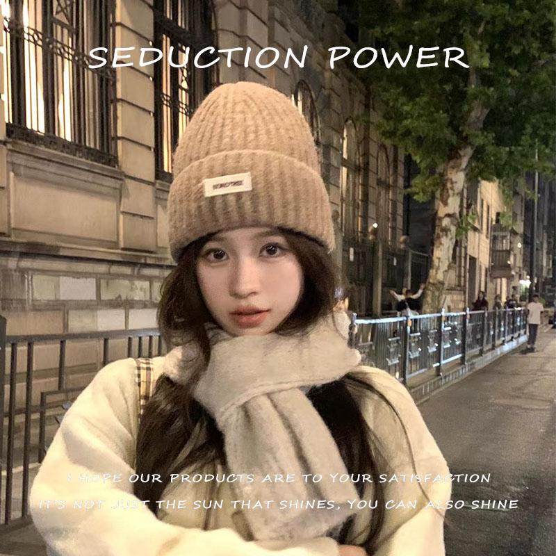 2024新款韩系字母毛线帽大头围显脸小冷帽保暖帽子防寒护耳针织帽,服饰配件/皮带/帽子/围巾,帽子,淘宝优惠券,粉丝福利购,淘宝优惠卷