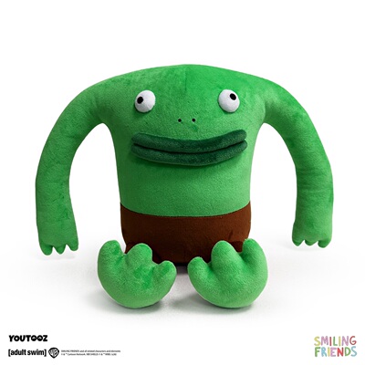 官周包邮Gumo Mr Frog 23cm微笑朋友 毛绒玩偶RR Smiling Friends