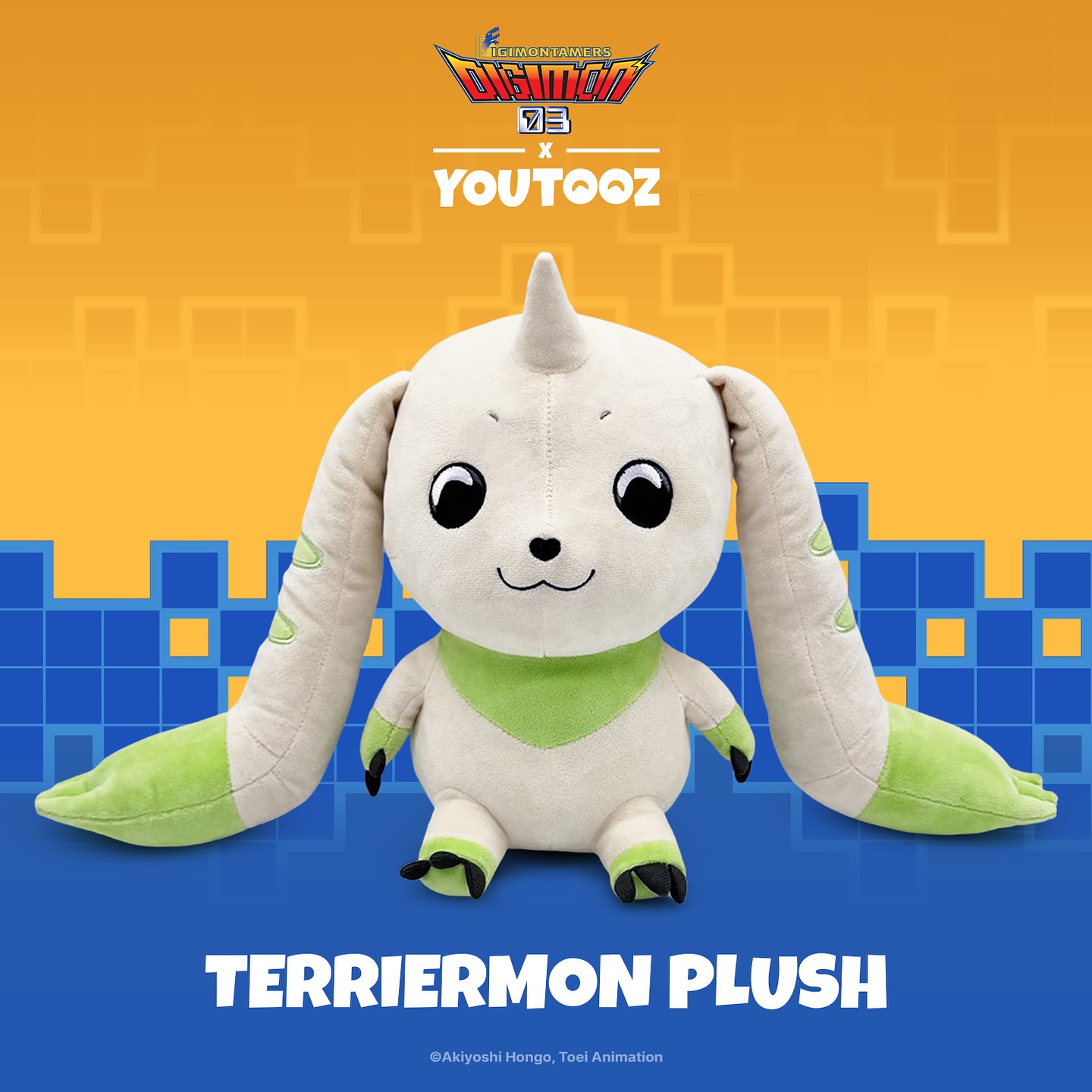 GUMO梗犬兽数码宝贝周边毛绒玩偶 RR Digimon Terriermon 23cm