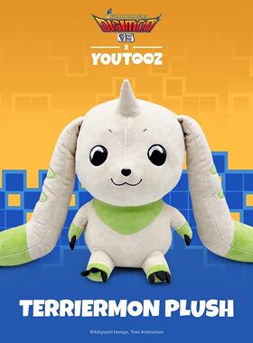 GUMO梗犬兽数码宝贝周边毛绒玩偶 RR Digimon Terriermon 23cm