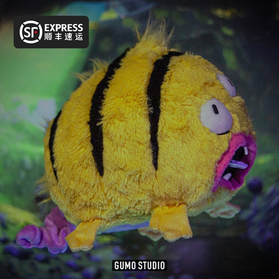 GUMO缺氧游戏正版周边毛绒公仔 喷浮飞鱼 有音效 Farting Puft
