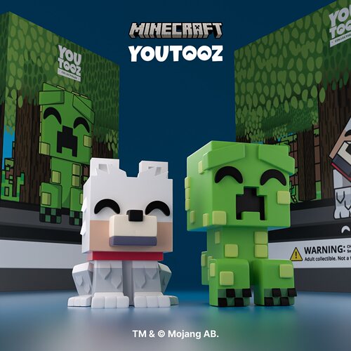 GUMO狼 苦力怕 我的世界像素游戏手办 RR Minecraft Wolf Creeper